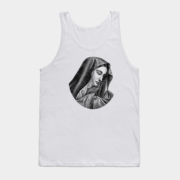 Virgin Mary Tank Top by  Colorful&Goldie